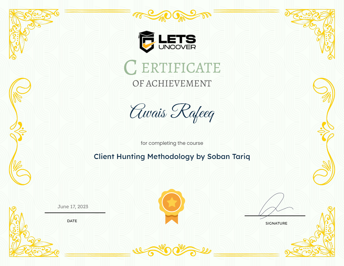 Client Hunting Methodology by Soban Tariq