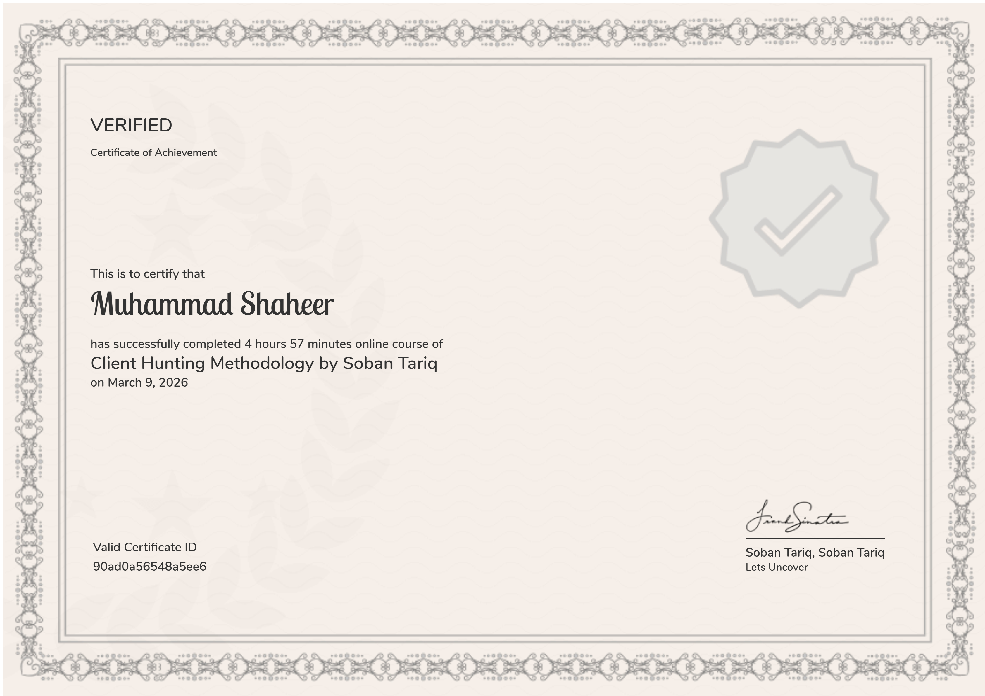 Client Hunting Methodology by Soban Tariq
