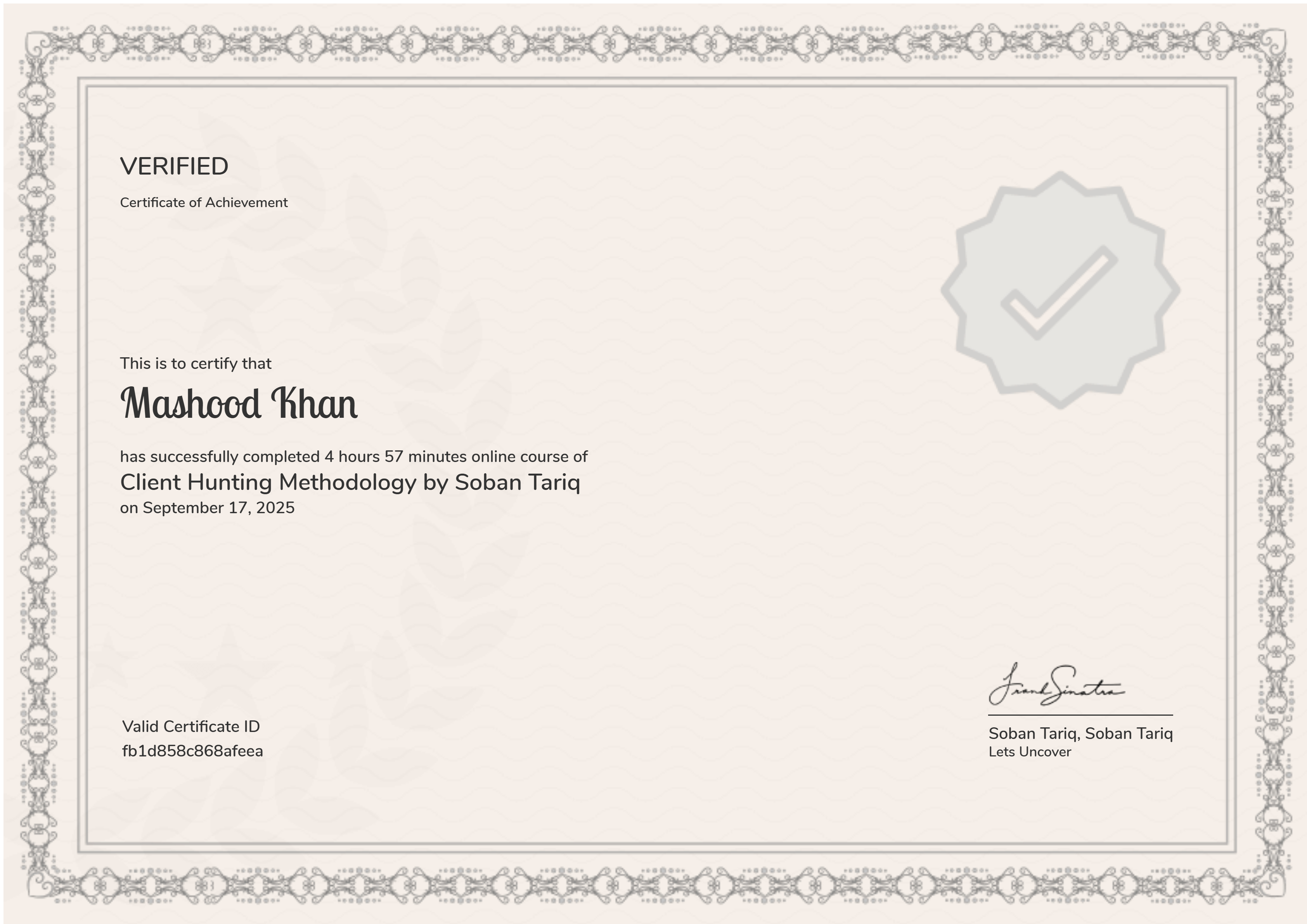 Client Hunting Methodology by Soban Tariq